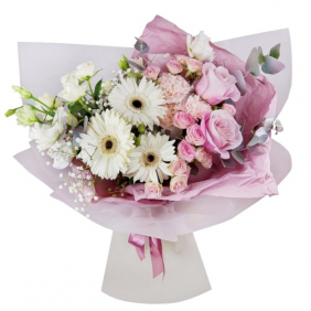  Kemer Flowers Delivery Gerbera Rose Carnation Elegant Bouquet