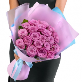  Kemer Flowers Order Bouquet of 19 Purple Roses