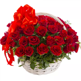  Kemer Flowers Order 51 Red Roses in the Basket